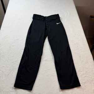 Nike Baseball Pants Youth Medium Black Good BSBL Swoosh Athletic Training